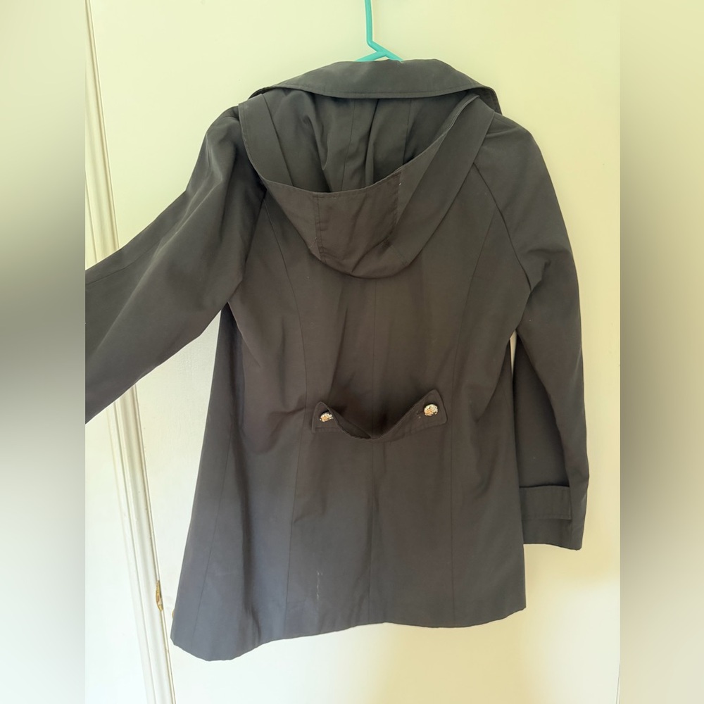Calvin Klein Black Raincoat for Women - Picture 2 of 4
